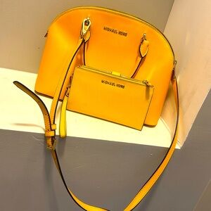 Michael Kors yellow purse. Wallet is in a separate post